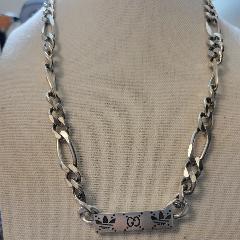 GUCCI + ADIDAS GOURMETTE CHAIN NECKLACE Retail Price $1,295.00